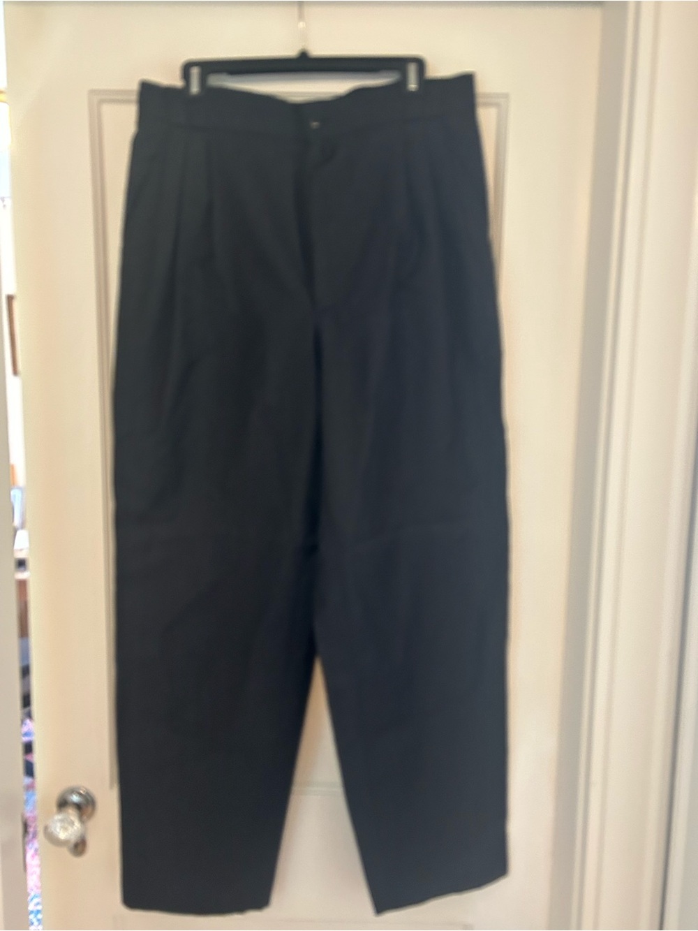 Versace Black Pleated Chinos